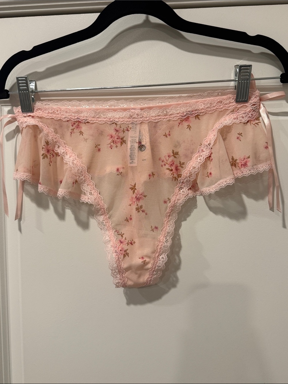 Victoria's Secret Pink Floral Ruffle Bikini Panty